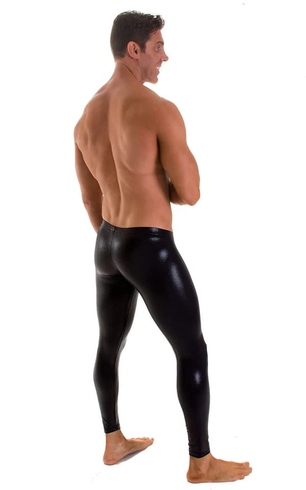 A19M - Mens Super Low Rise Leggings - Wet Look - Image 10