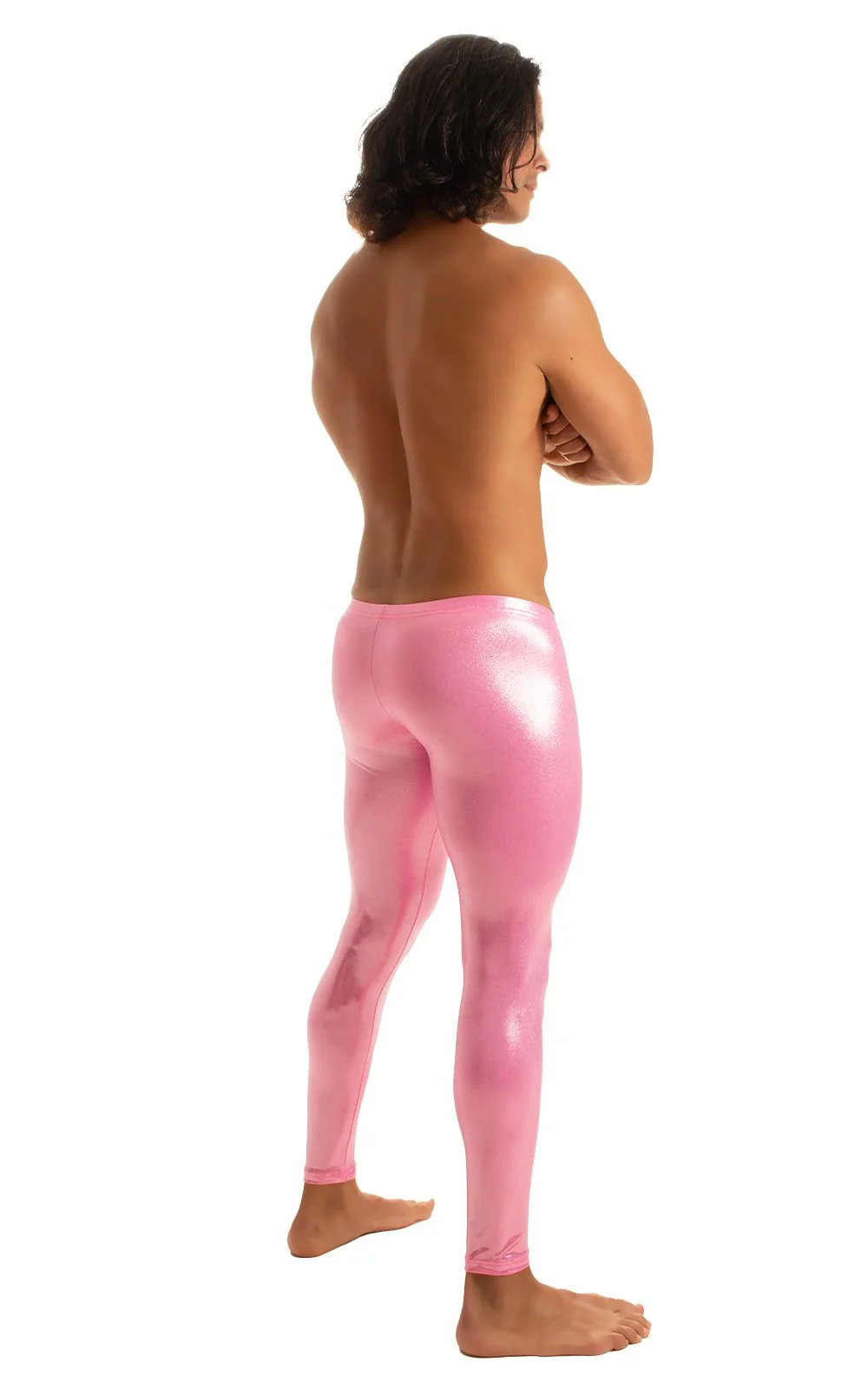 A19M - Mens Super Low Rise Leggings - Wet Look - Image 13