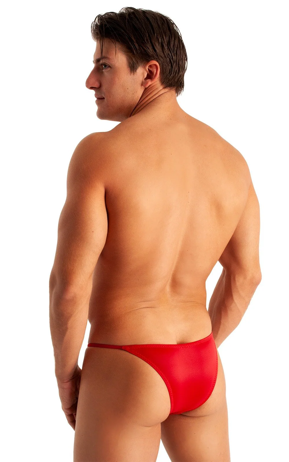 M29 - Mens Super Low Tiny Bikini - Solid Sheer Semi Sheer - Image 8