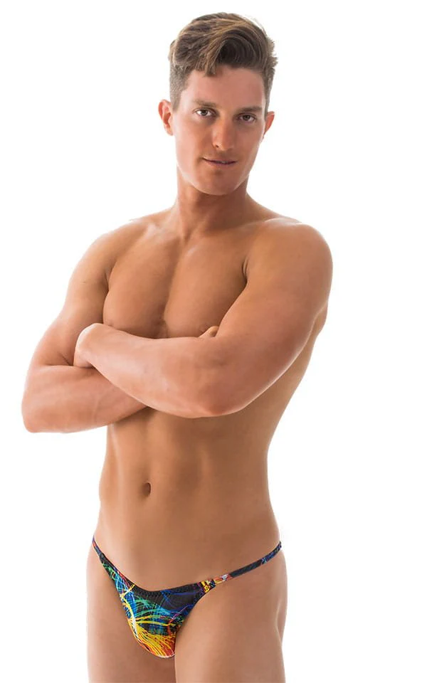 M29 - Mens Super Low Tiny Bikini - Tan Through - Image 10