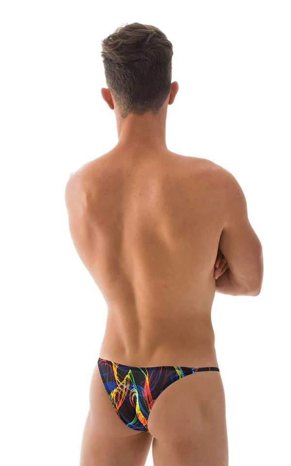 M29 - Mens Super Low Tiny Bikini - Tan Through - Image 9