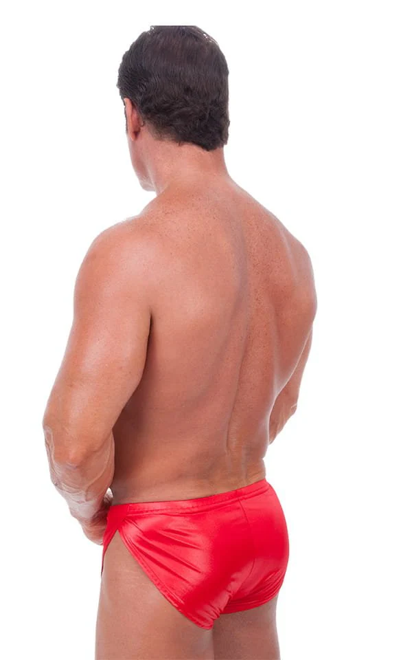 A14 - Mens Swimsuit Cover Up Split Running Shorts - Metallics - Image 8