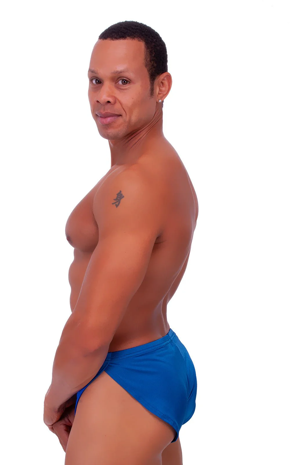 A14 - Mens Swimsuit Cover Up Split Running Shorts - Solid - Image 18