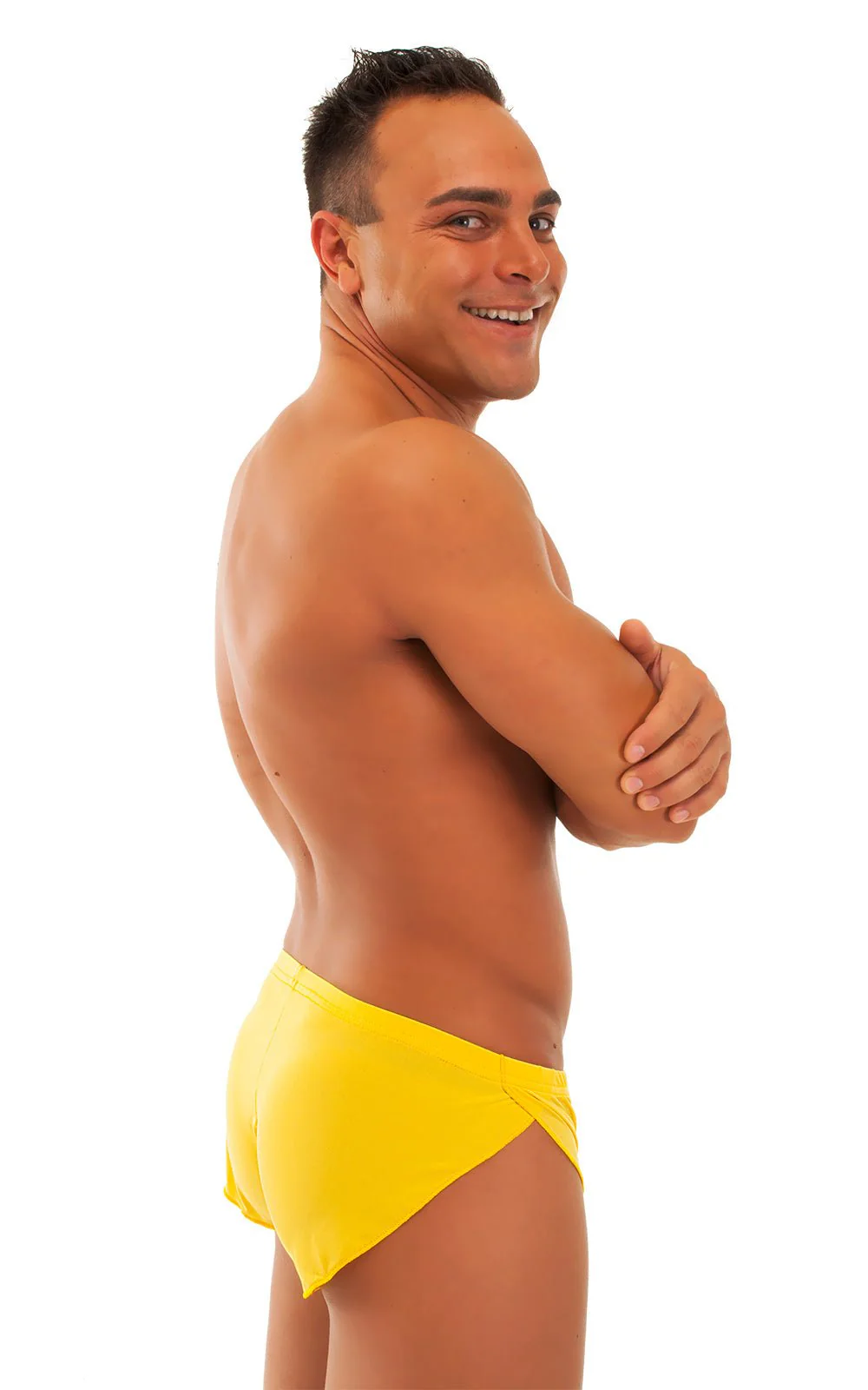 A14 - Mens Swimsuit Cover Up Split Running Shorts - Solid - Image 8