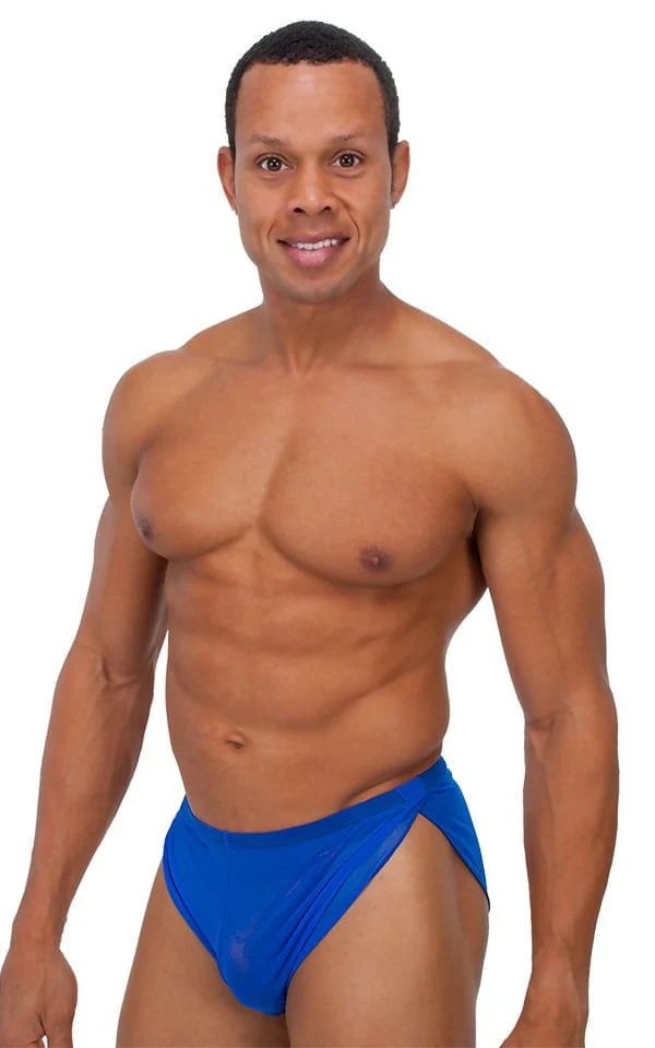 A14 - Mens Swimsuit Cover Up Split Running Shorts - Solid Mesh - Image 13