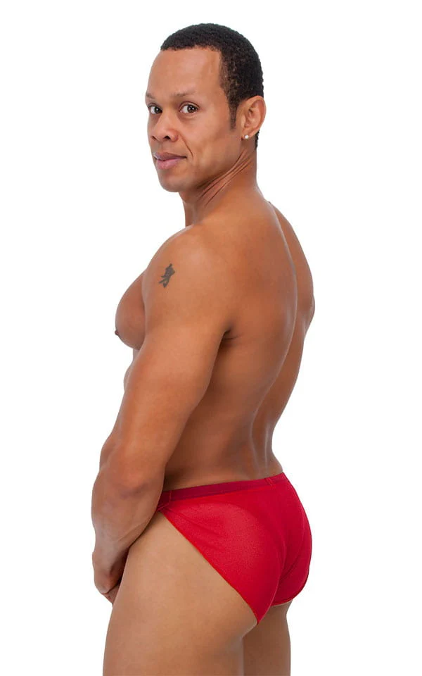 A14 - Mens Swimsuit Cover Up Split Running Shorts - Solid Mesh - Image 8