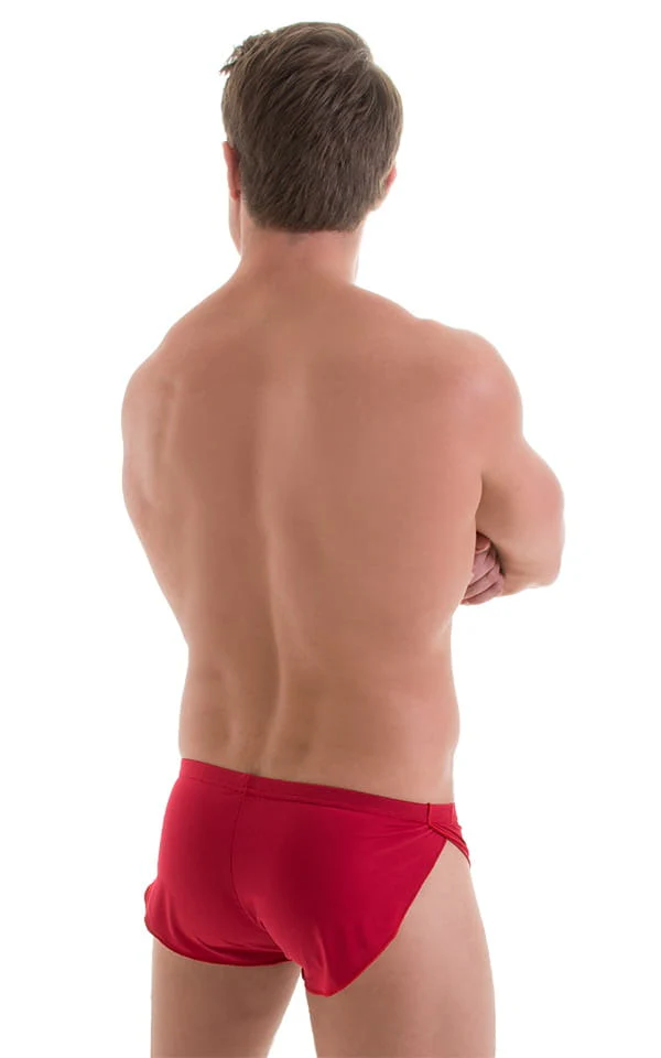 A14 - Mens Swimsuit Cover Up Split Running Shorts - Solid Sheer Semi Sheer - Image 15