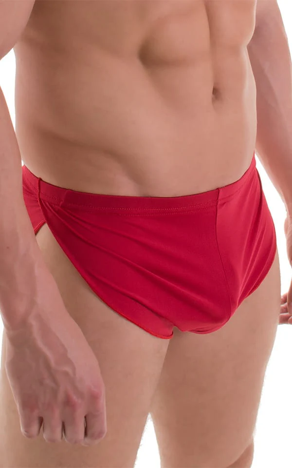 A14 - Mens Swimsuit Cover Up Split Running Shorts - Solid Sheer Semi Sheer - Image 16