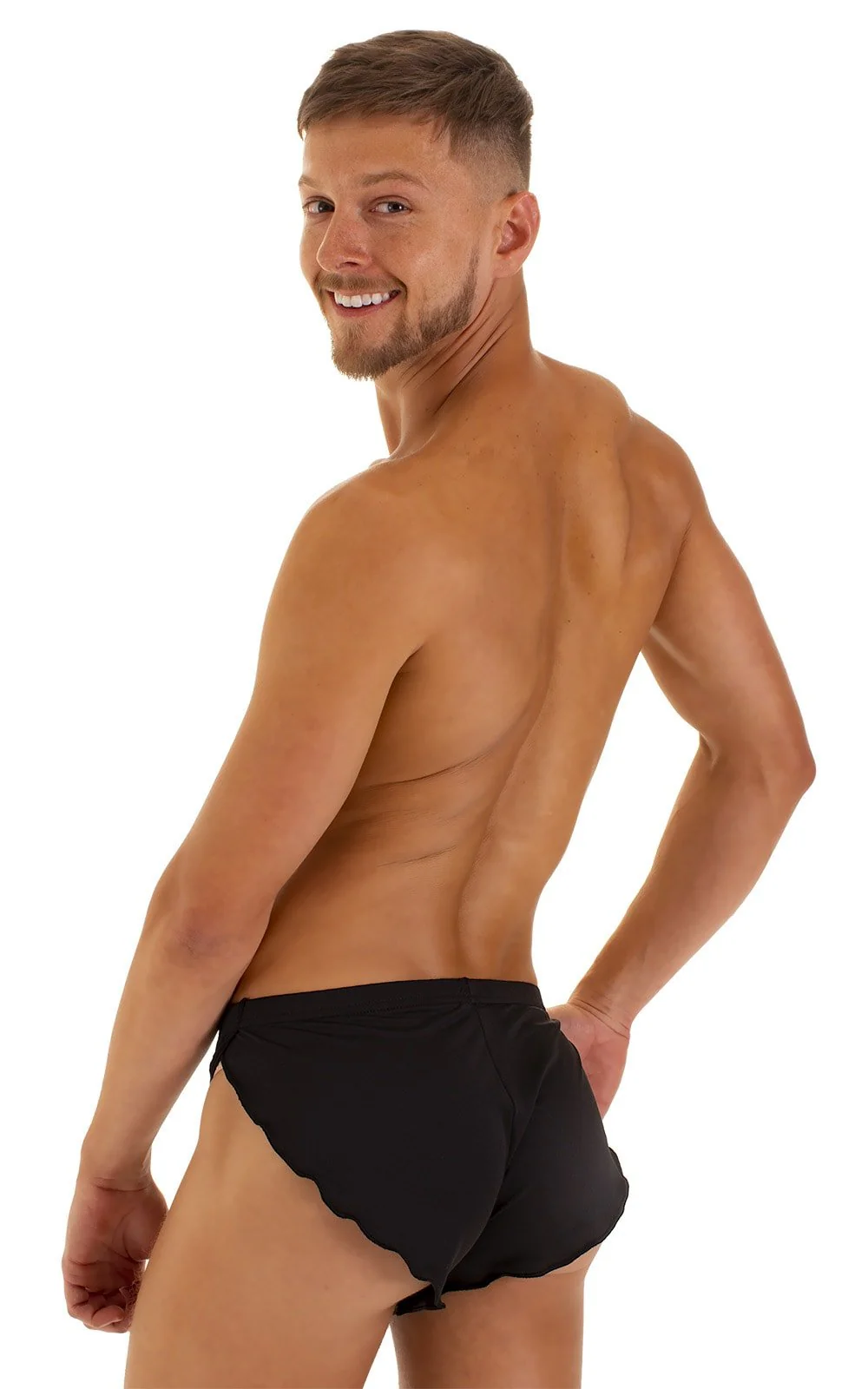 A14 - Mens Swimsuit Cover Up Split Running Shorts - Solid Sheer Semi Sheer - Image 19