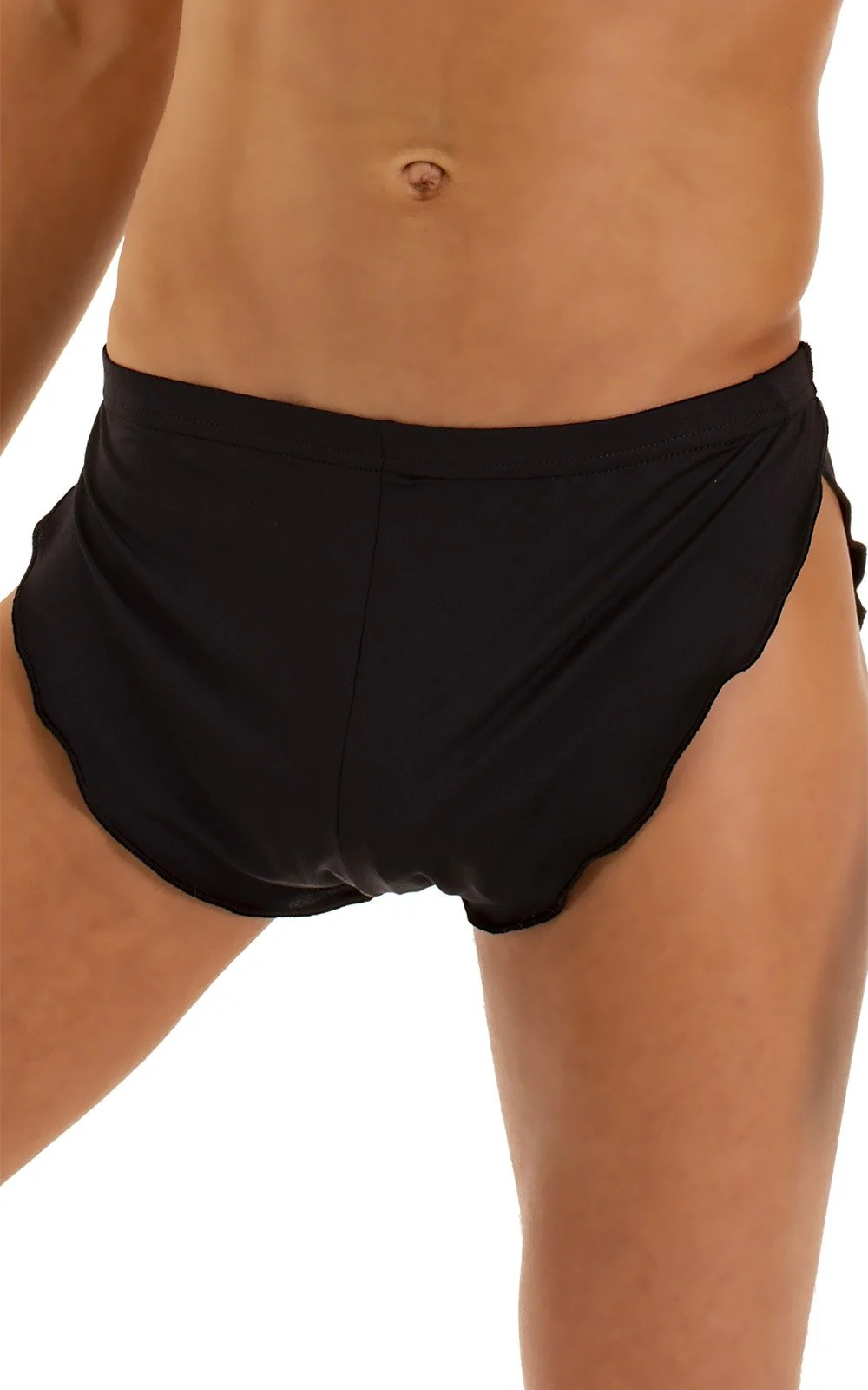 A14 - Mens Swimsuit Cover Up Split Running Shorts - Solid Sheer Semi Sheer - Image 21