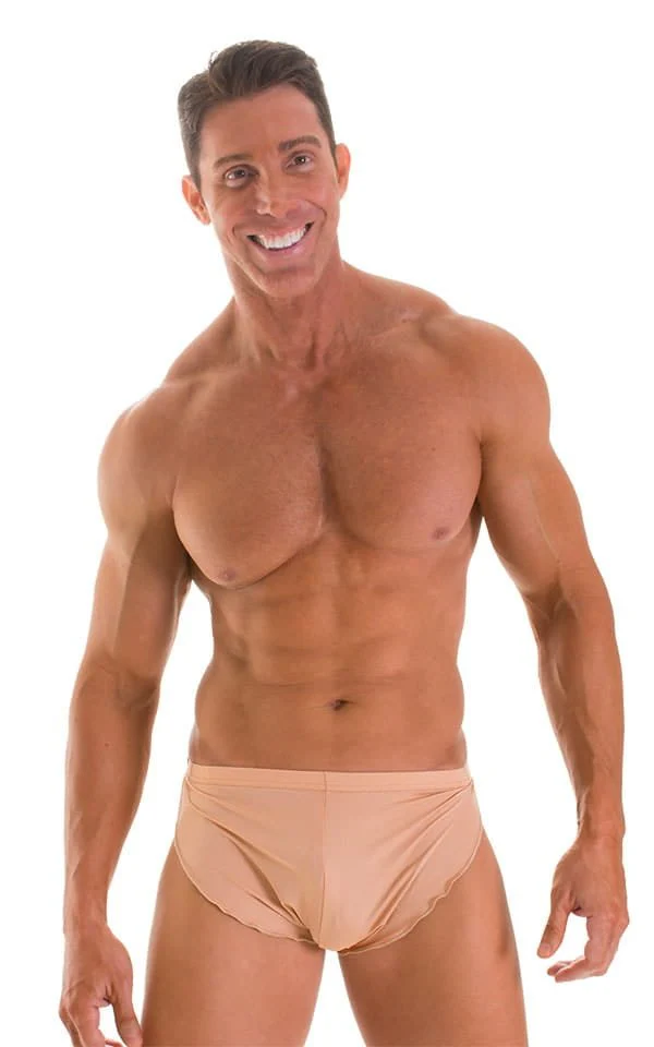 A14 - Mens Swimsuit Cover Up Split Running Shorts - Solid Sheer Semi Sheer - Image 27