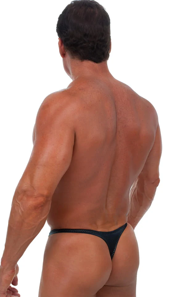 M45 - Mens Swimsuit Thong with Pouch Enhancement - Metallics - Image 5