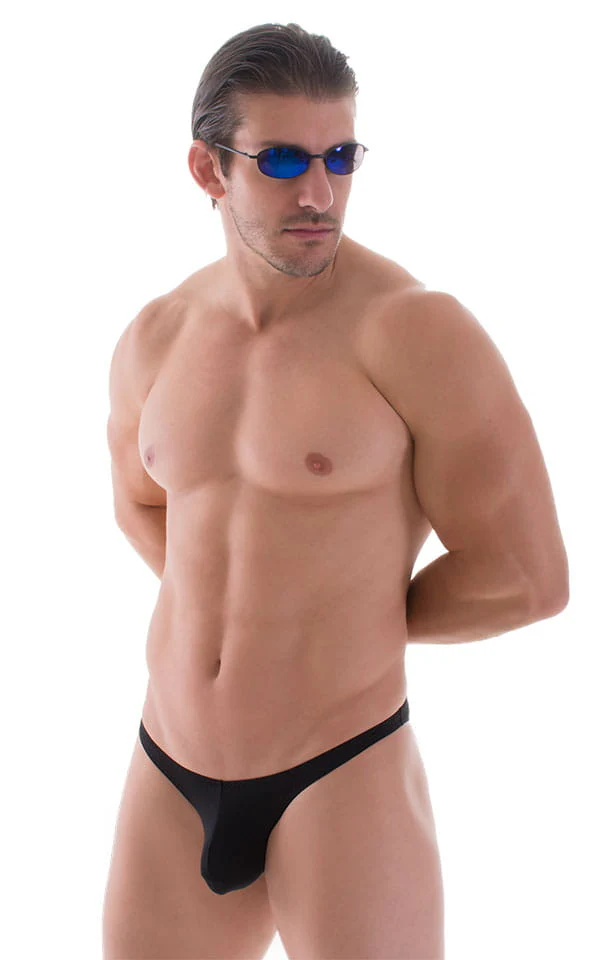 M84 - Mens Tanga Cheekini Bikini - Solid Sheer Semi Sheer - Image 13