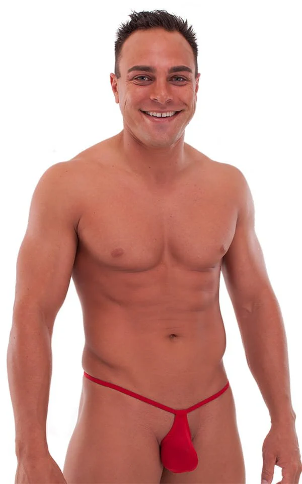 M52 - Mens Teardrop G String Swimsuit - Solid Sheer Semi Sheer - Image 5