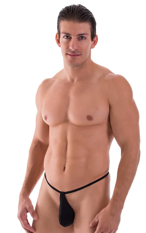 M52 - Mens Teardrop G String Swimsuit - Solid Sheer Semi Sheer - Image 9