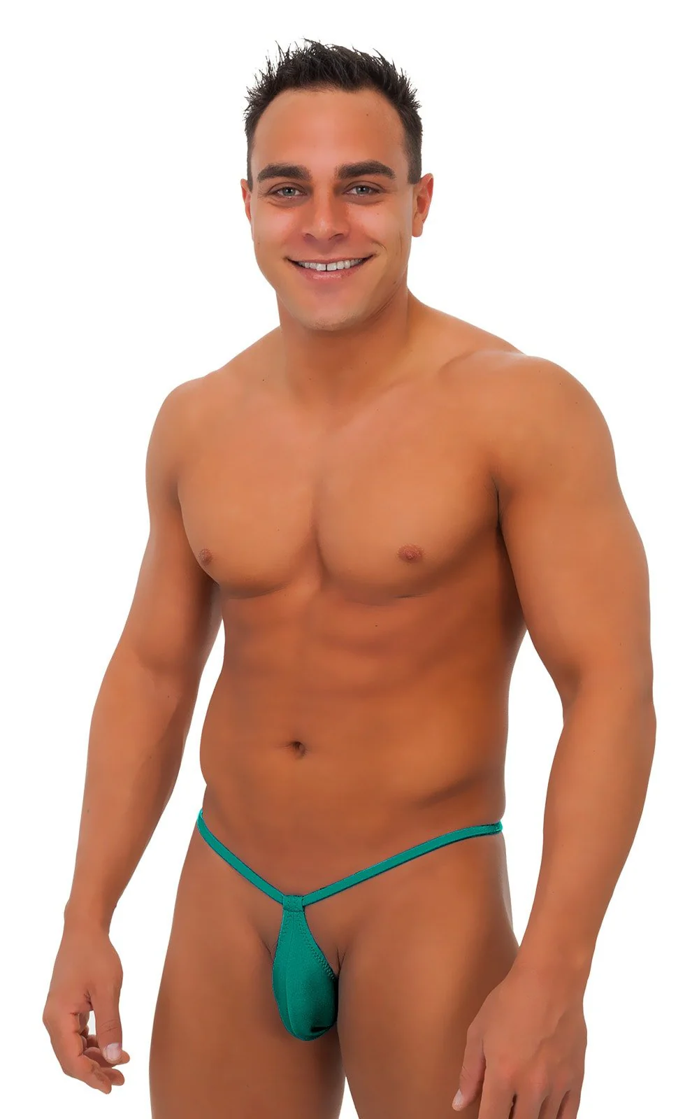 M52 - Mens Teardrop G String Swimsuit - Solids - Image 12