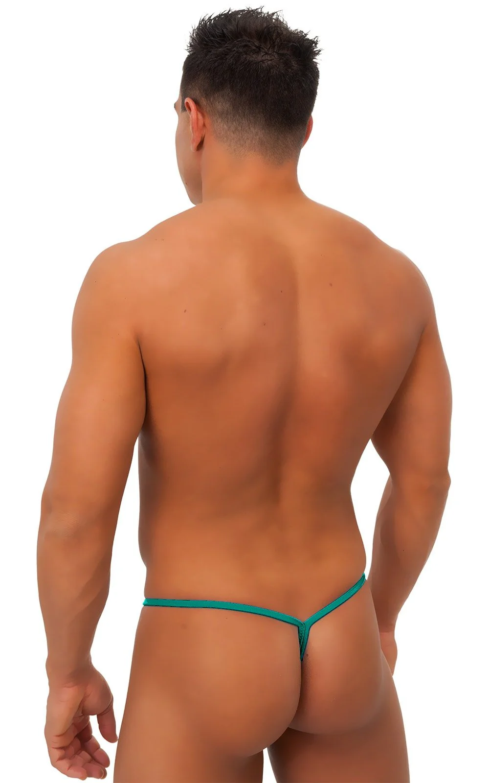 M52 - Mens Teardrop G String Swimsuit - Solids - Image 13
