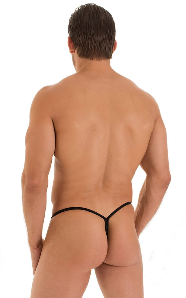 M31 - Mens Y Back G String Thong - Solid Sheer Semi Sheer - Image 12