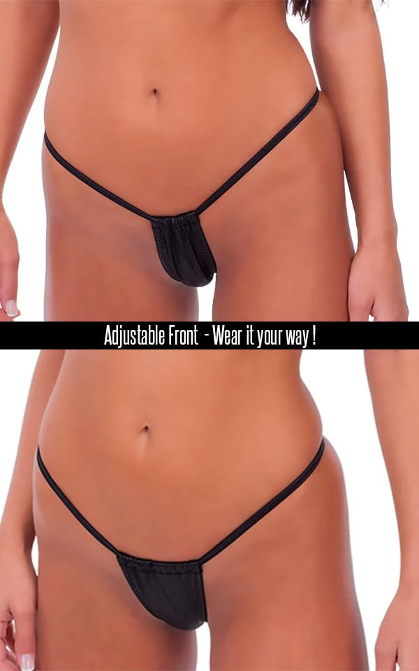 B1R - Womens Adjustable G String Bikini Bottom - Metallics - Image 6