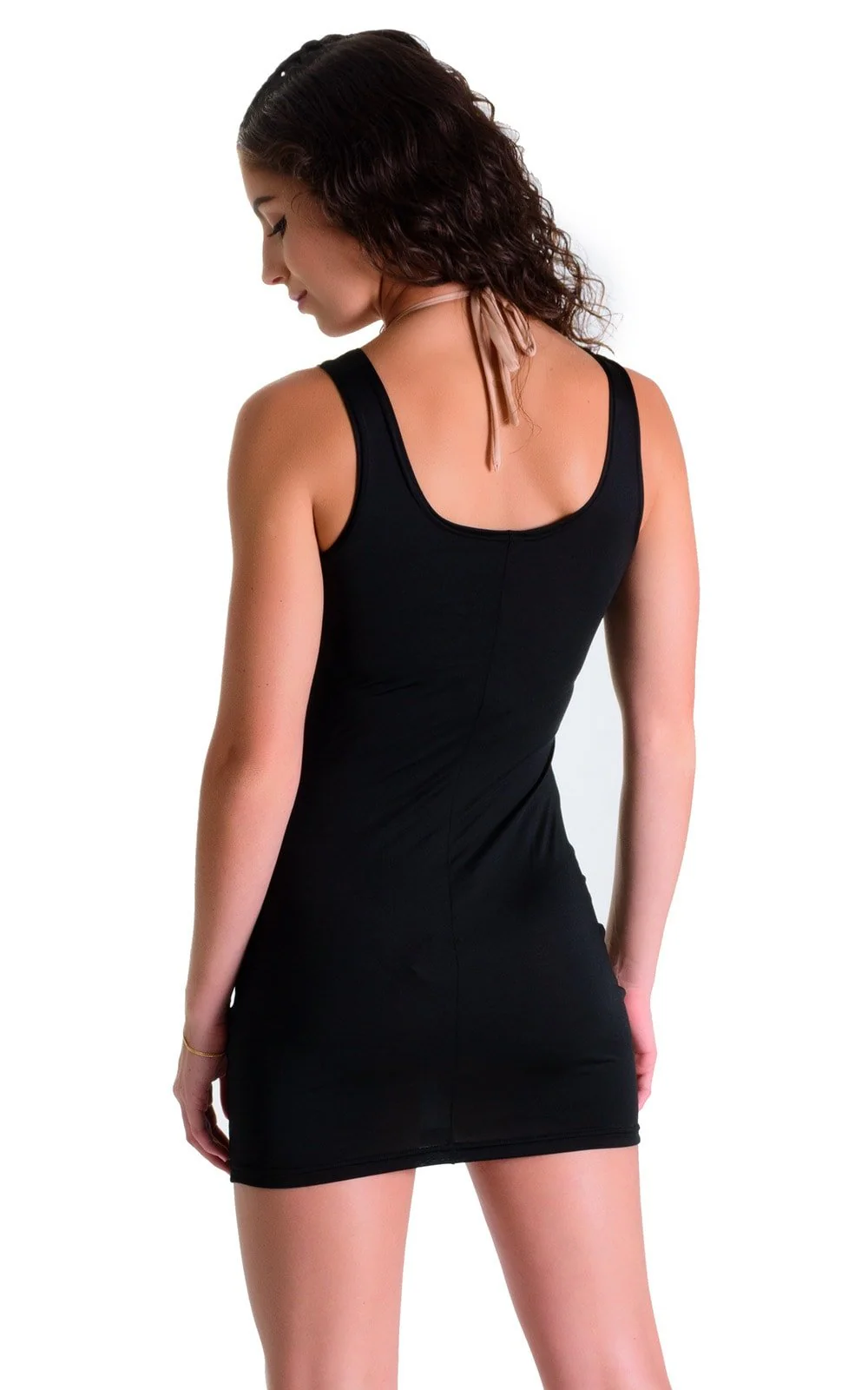 D11 - Womens Club Party Mini Dress - Solid Sheer Semi Sheer - Image 31