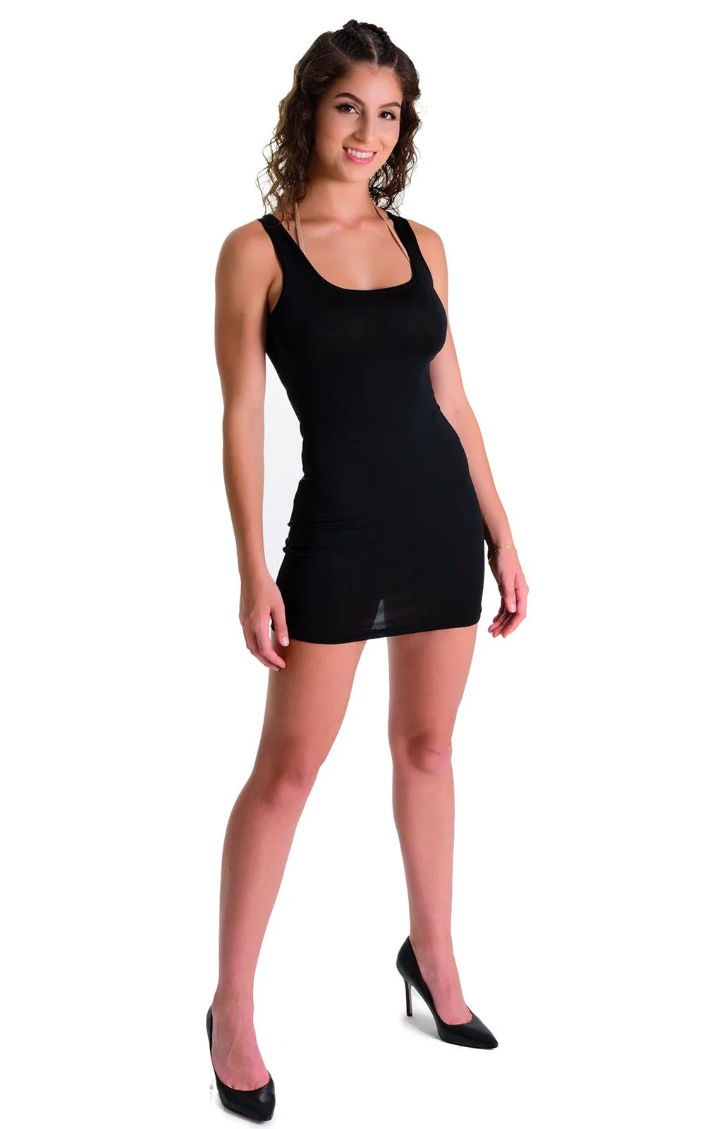 D11 - Womens Club Party Mini Dress - Solid Sheer Semi Sheer - Image 32