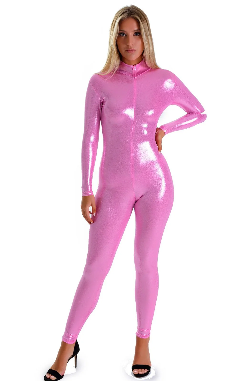 C1FZW - Womens Front Zipper Catsuit for Women - Metallics - Image 48
