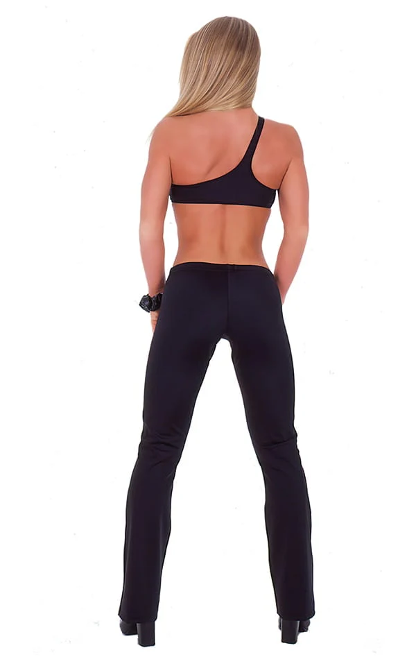 A5 - Womens Hiphugger Boot Cut Pants - Solids - Image 2