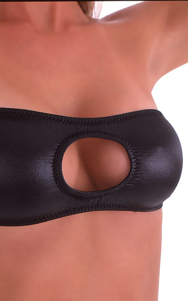 T6 - Womens Key hole Bandeau - Wet Look - Image 7