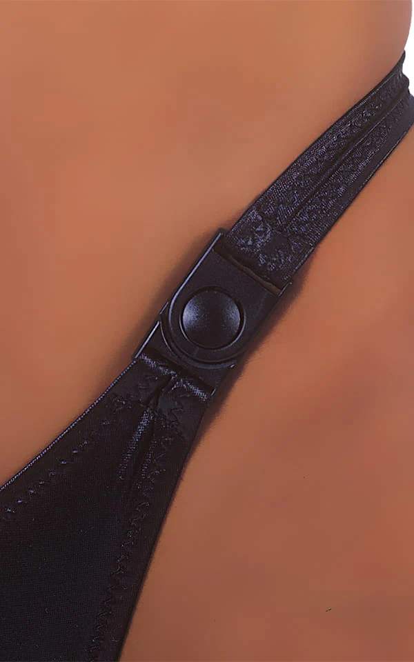 B28 - Womens Ladies Special Version Swim Thong - Wet Look - Image 3
