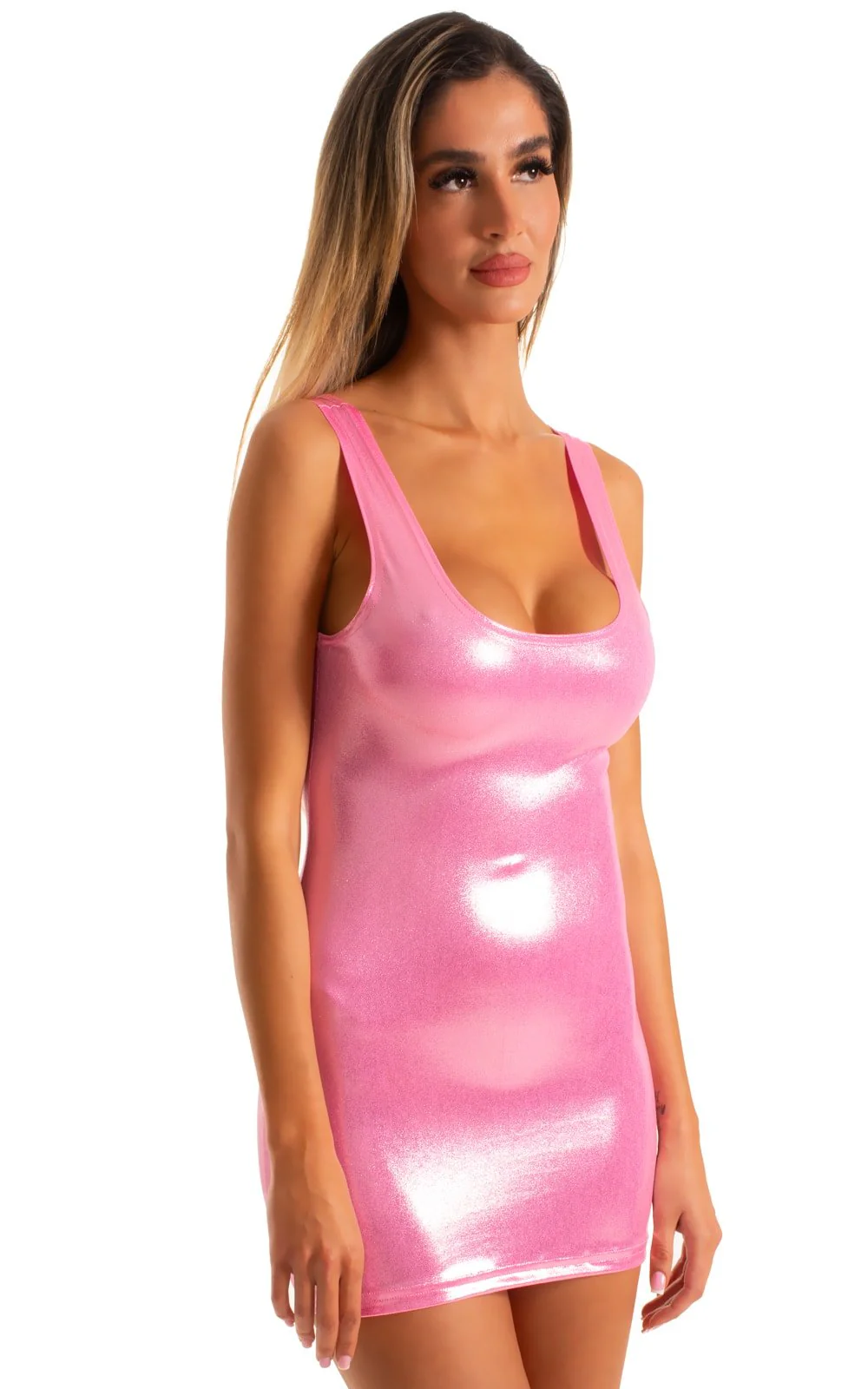 D1 - Womens Mini Dress - Metallic - Image 37