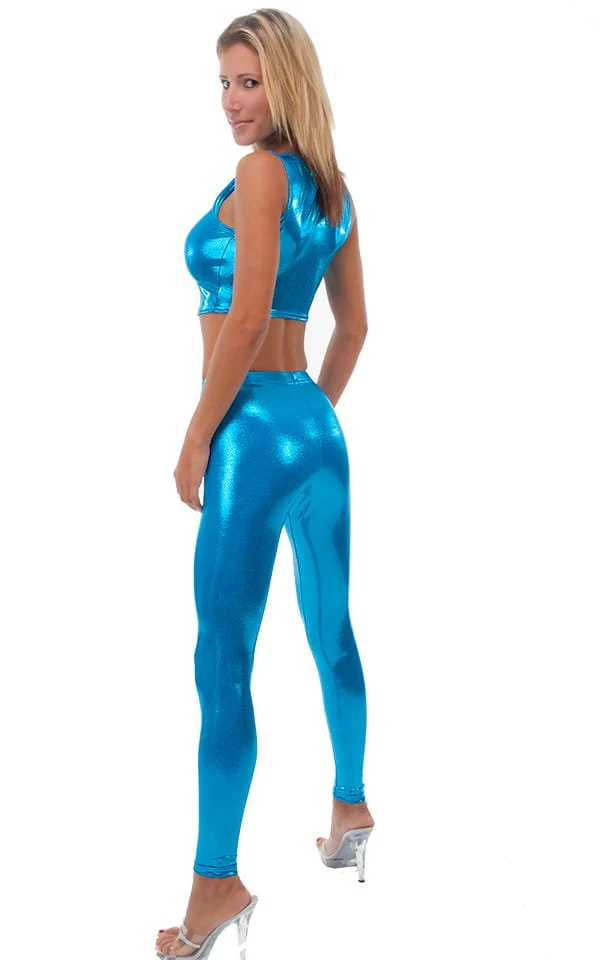 A4 - Womens Regular Waist Leggings - Metallics - Image 14
