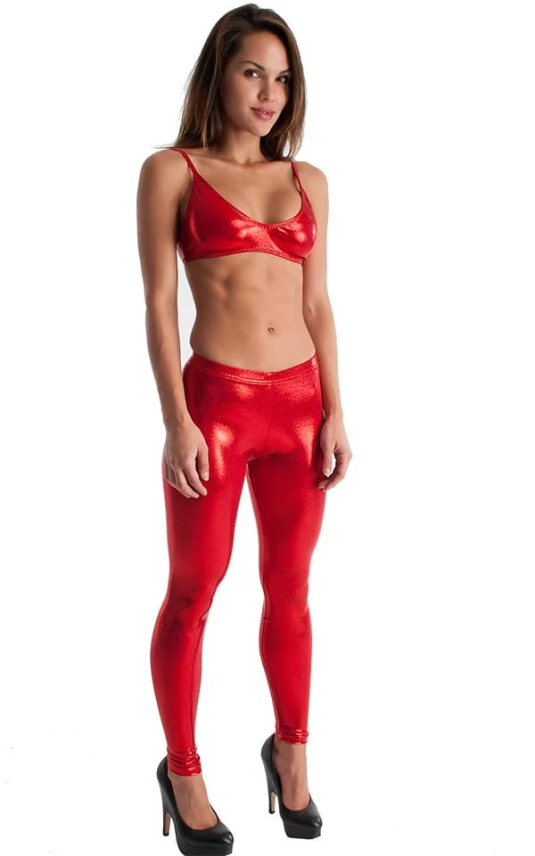 A4 - Womens Regular Waist Leggings - Metallics - Image 20