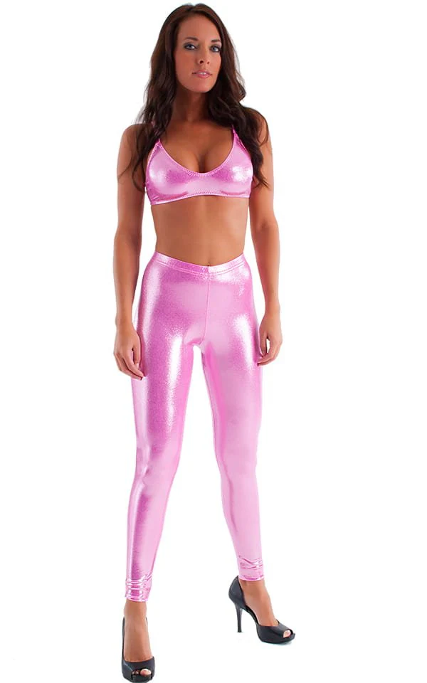 A4 - Womens Regular Waist Leggings - Metallics - Image 25