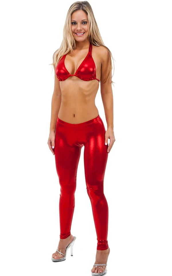T43 - Womens Shaped Triangle Swimsuit Top - Wet Look - Image 6