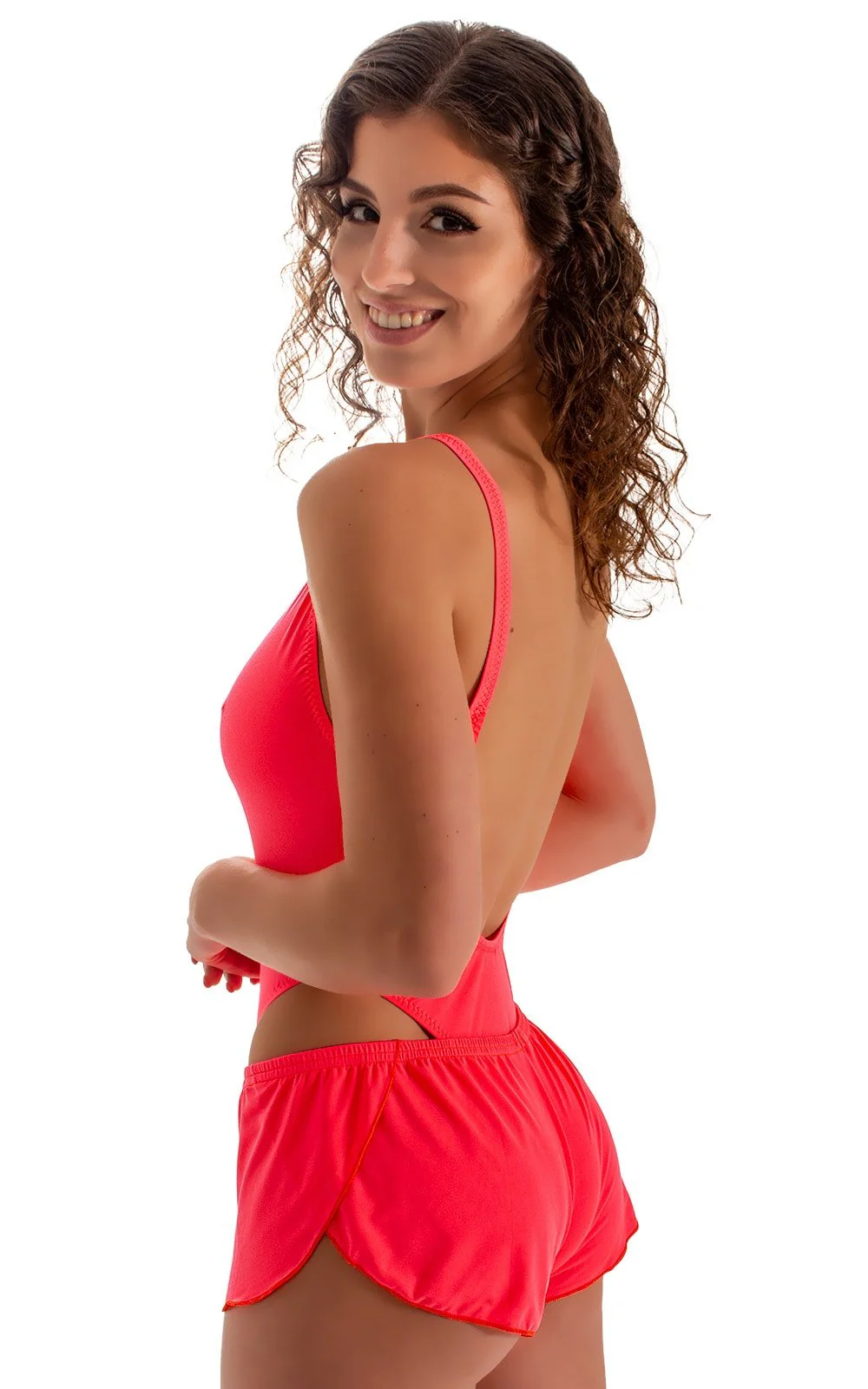 A17 - Womens SusieQ Split Short Beach Cover up - Solid Sheer Semi Sheer - Image 32