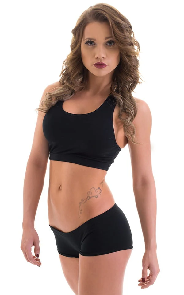 A22 - Womens Workout Booty Shorts - Solids - Image 4